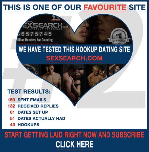 screenshot of the hookup site SexSearch